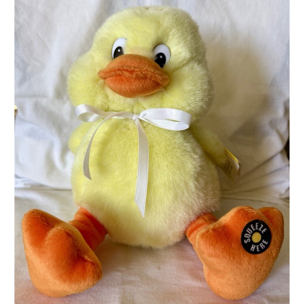 Plush Yellow Easter Chick Going Quackers Duck Sings & Quacks NWT 12”
